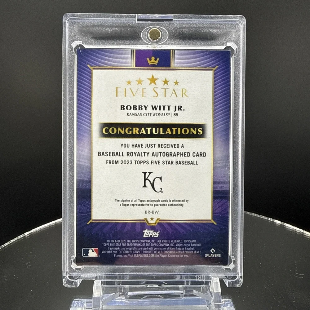 2023 Topps Five Stars Royalty Bobby Witt Orange GOLD Autograph #10/10 SSP Royals
